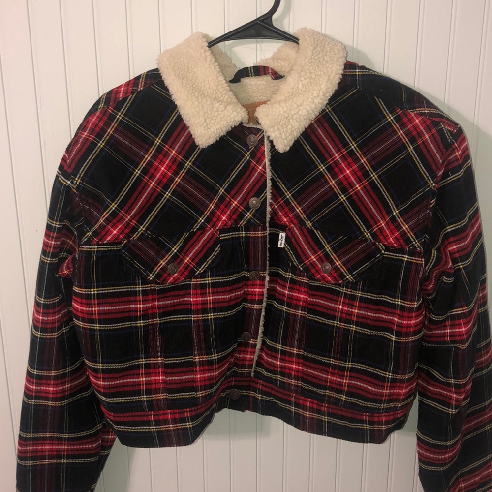LEVI’S cropped fur jacket